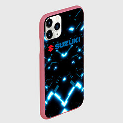 Чехол iPhone 11 Pro матовый Сузуки - абстракция, цвет: 3D-малиновый — фото 2