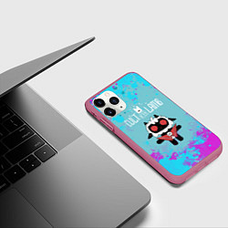 Чехол iPhone 11 Pro матовый Овечка арт - Cult of the lamb, цвет: 3D-малиновый — фото 2