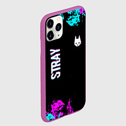 Чехол iPhone 11 Pro матовый Stray - краска, цвет: 3D-фиолетовый — фото 2