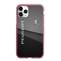 Чехол iPhone 11 Pro матовый Peugeot - абстракция, цвет: 3D-малиновый