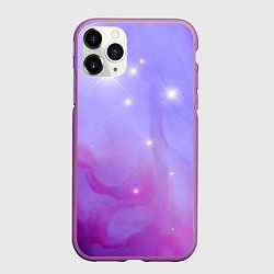 Чехол iPhone 11 Pro матовый Космическое одеяло, цвет: 3D-фиолетовый
