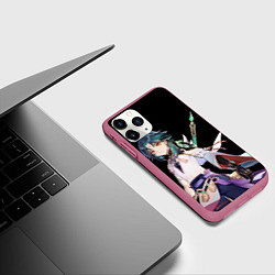 Чехол iPhone 11 Pro матовый Адепт Сяо - Минимализм, цвет: 3D-малиновый — фото 2