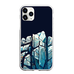 Чехол iPhone 11 Pro матовый Cracked ice, цвет: 3D-белый