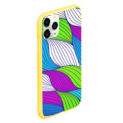 Чехол iPhone 11 Pro матовый Цветная ткань, цвет: 3D-желтый — фото 2