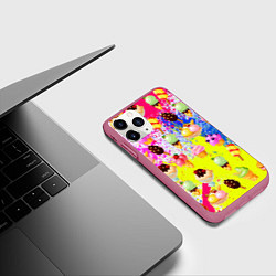 Чехол iPhone 11 Pro матовый Вкусные Мороженки, цвет: 3D-малиновый — фото 2
