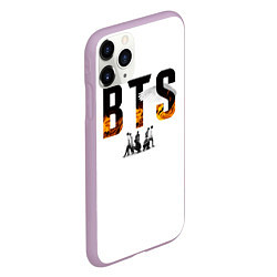 Чехол iPhone 11 Pro матовый BTS Team Art, цвет: 3D-сиреневый — фото 2