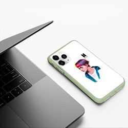 Чехол iPhone 11 Pro матовый BTS Taehyung, цвет: 3D-салатовый — фото 2