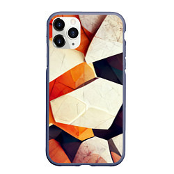Чехол iPhone 11 Pro матовый Объёмная геометрическая абстракция, цвет: 3D-серый