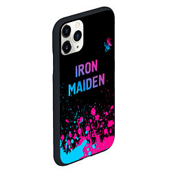 Чехол iPhone 11 Pro матовый Iron Maiden - neon gradient: символ сверху, цвет: 3D-черный — фото 2