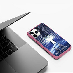 Чехол iPhone 11 Pro матовый Титан основатель и координата, цвет: 3D-малиновый — фото 2