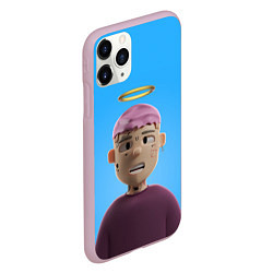 Чехол iPhone 11 Pro матовый Lil Peep С Нимбом, цвет: 3D-розовый — фото 2