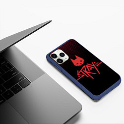 Чехол iPhone 11 Pro матовый Stray game cat бродячий кот игра, цвет: 3D-тёмно-синий — фото 2