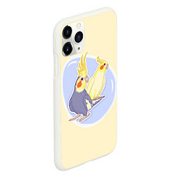 Чехол iPhone 11 Pro матовый Умные попугаи Корелла, цвет: 3D-белый — фото 2
