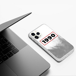 Чехол iPhone 11 Pro матовый 1990 - в красной рамке на светлом, цвет: 3D-белый — фото 2