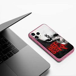 Чехол iPhone 11 Pro матовый Berserk - Череп с клеймом жертвы, цвет: 3D-малиновый — фото 2