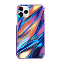 Чехол iPhone 11 Pro матовый Радужные переливы, цвет: 3D-светло-сиреневый