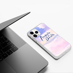 Чехол iPhone 11 Pro матовый Angels of Death sky clouds, цвет: 3D-белый — фото 2