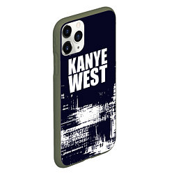 Чехол iPhone 11 Pro матовый Kanye west - краска, цвет: 3D-темно-зеленый — фото 2