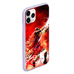 Чехол iPhone 11 Pro матовый Jordan Graffiti Art, цвет: 3D-светло-сиреневый — фото 2