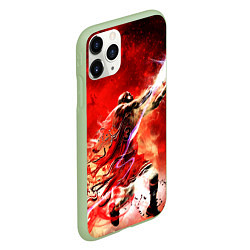 Чехол iPhone 11 Pro матовый Jordan Graffiti Art, цвет: 3D-салатовый — фото 2