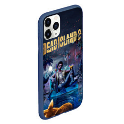 Чехол iPhone 11 Pro матовый Dead island 2 герой в ночи, цвет: 3D-тёмно-синий — фото 2