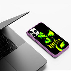 Чехол iPhone 11 Pro матовый Stalker neon flower, цвет: 3D-фиолетовый — фото 2