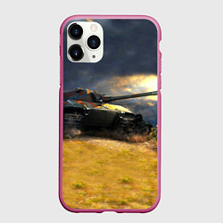 Чехол iPhone 11 Pro матовый Танк Е100, цвет: 3D-малиновый
