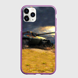 Чехол iPhone 11 Pro матовый Танк Е100, цвет: 3D-фиолетовый