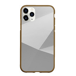 Чехол iPhone 11 Pro матовый Геометрические серые фигуры, цвет: 3D-коричневый
