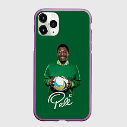 Чехол iPhone 11 Pro матовый Пеле PELE легенда футбола