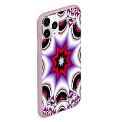 Чехол iPhone 11 Pro матовый Грубый фрактальный узор, цвет: 3D-розовый — фото 2