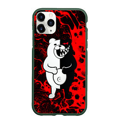 Чехол iPhone 11 Pro матовый Monokuma laughter, цвет: 3D-темно-зеленый