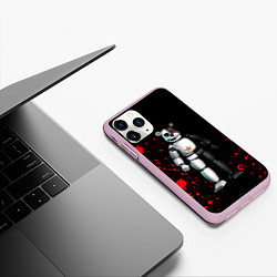 Чехол iPhone 11 Pro матовый Monokuma and Five Nights at Freddys, цвет: 3D-розовый — фото 2