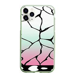 Чехол iPhone 11 Pro матовый Шинобу Кочо Кимоно, цвет: 3D-салатовый