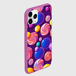 Чехол iPhone 11 Pro матовый Сладости для радости, цвет: 3D-фиолетовый — фото 2
