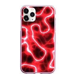 Чехол iPhone 11 Pro матовый Огненный камуфляж, цвет: 3D-розовый