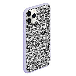 Чехол iPhone 11 Pro матовый Надпись кистью, цвет: 3D-светло-сиреневый — фото 2