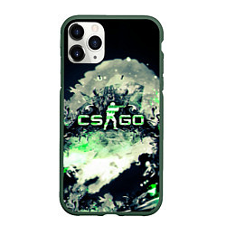 Чехол iPhone 11 Pro матовый CS GO green, цвет: 3D-темно-зеленый
