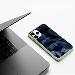 Чехол iPhone 11 Pro матовый Абстрактный узор, цвет: 3D-салатовый — фото 2
