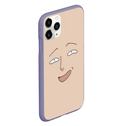 Чехол iPhone 11 Pro матовый One Punch man Saitama face, цвет: 3D-серый — фото 2