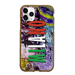 Чехол iPhone 11 Pro матовый Avant-garde color texture - Milano, цвет: 3D-коричневый