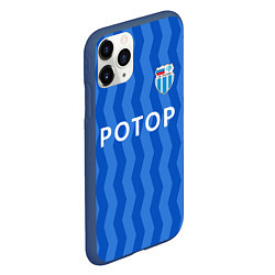 Чехол iPhone 11 Pro матовый ФК Ротор - Футбол в Волгограде, цвет: 3D-тёмно-синий — фото 2