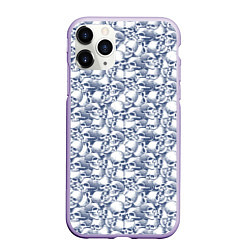 Чехол iPhone 11 Pro матовый Череп с трещиной