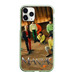 Чехол iPhone 11 Pro матовый Stray Kids Maniac, цвет: 3D-салатовый