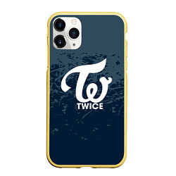 Чехол iPhone 11 Pro матовый Twice - абстракция, цвет: 3D-желтый