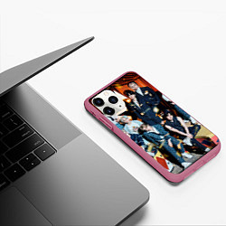 Чехол iPhone 11 Pro матовый Stray Kids Circus, цвет: 3D-малиновый — фото 2