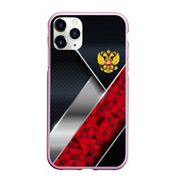 Чехол iPhone 11 Pro матовый Red & black Russia