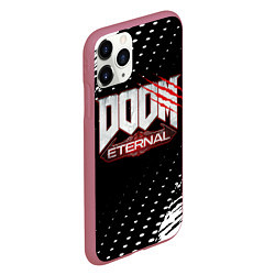 Чехол iPhone 11 Pro матовый Doom - краска, цвет: 3D-малиновый — фото 2