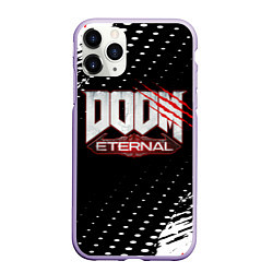 Чехол iPhone 11 Pro матовый Doom - краска, цвет: 3D-светло-сиреневый