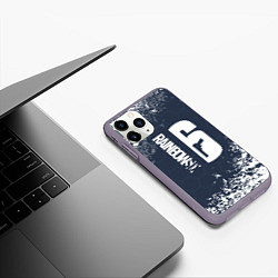 Чехол iPhone 11 Pro матовый Rainbow six siege - соты, цвет: 3D-серый — фото 2